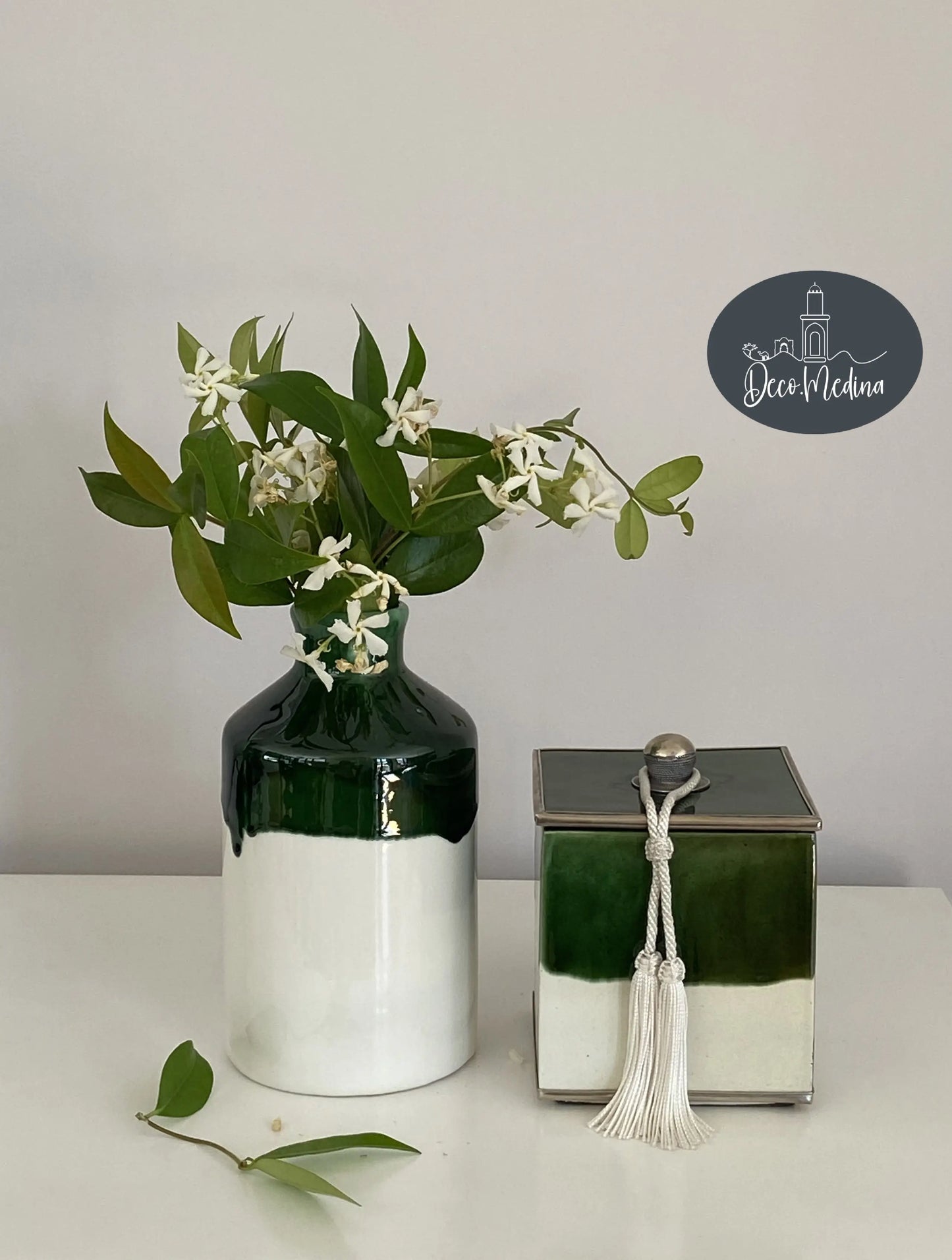Vase Verdi bicolore en céramique