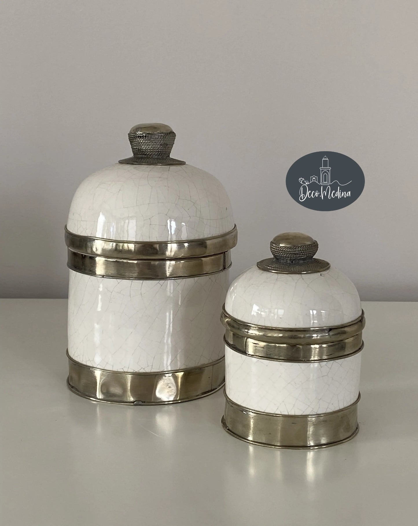 Lot de 2 pots en céramique
