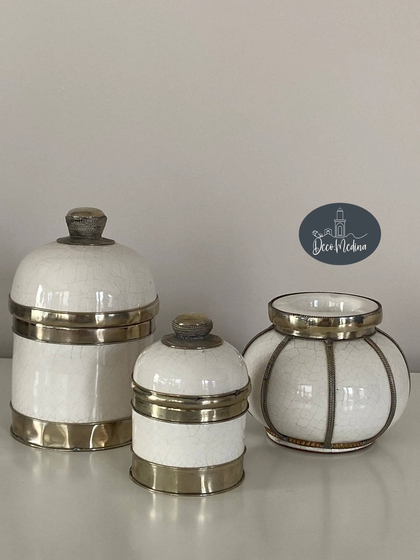 Lot de 2 pots en céramique