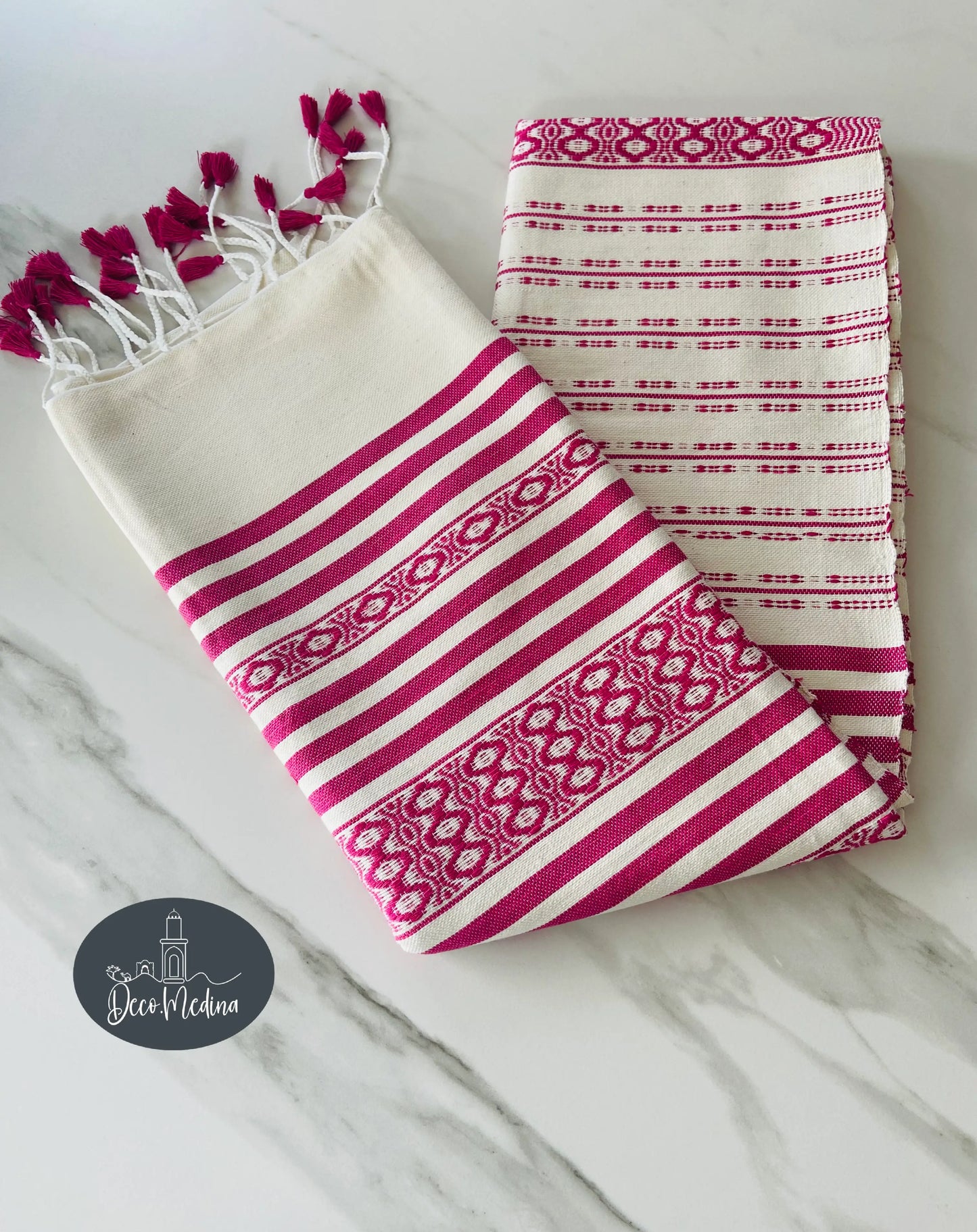 Plaid artisanal pompon - jeté de canapé