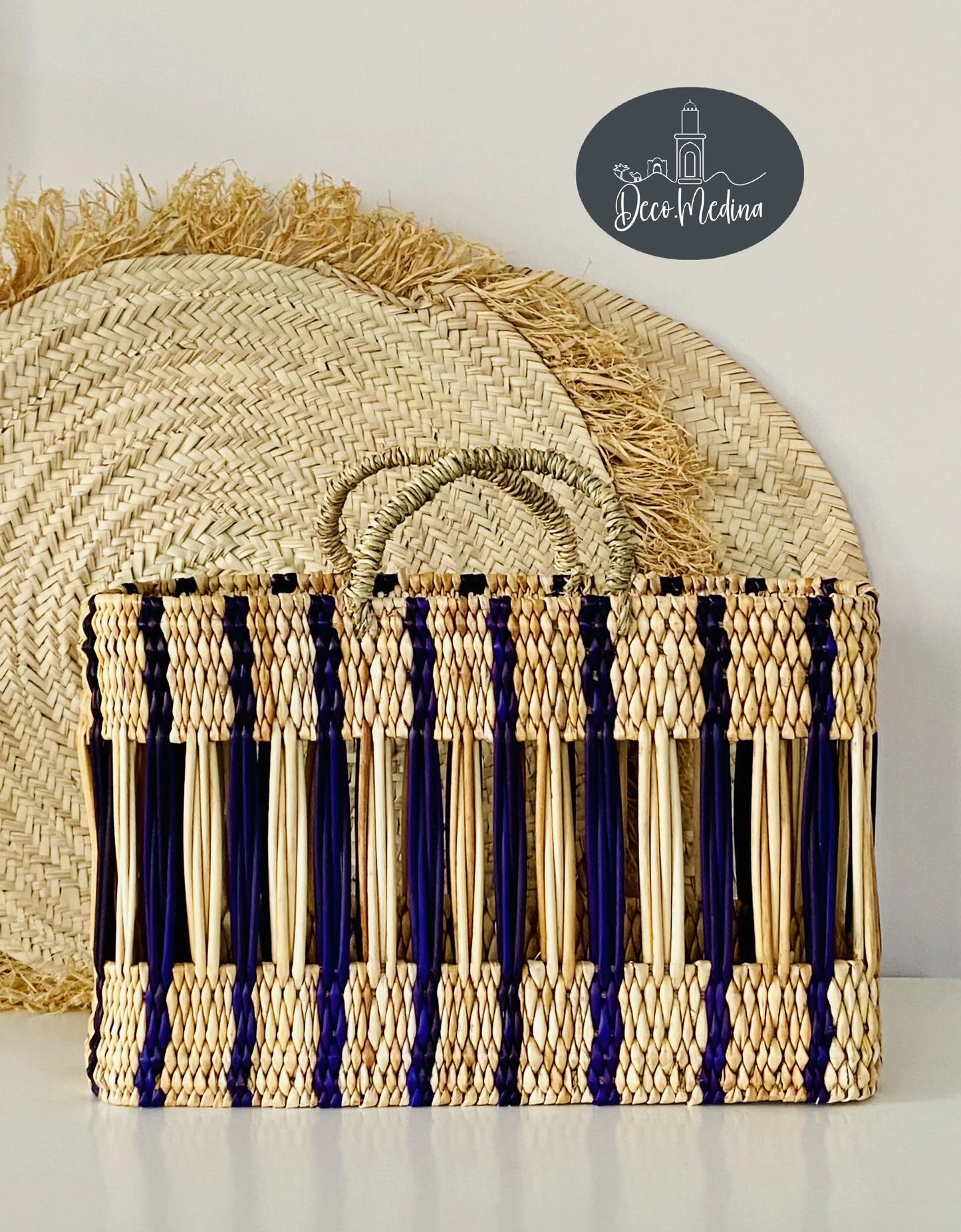 Cabas ajouré en palmier naturel