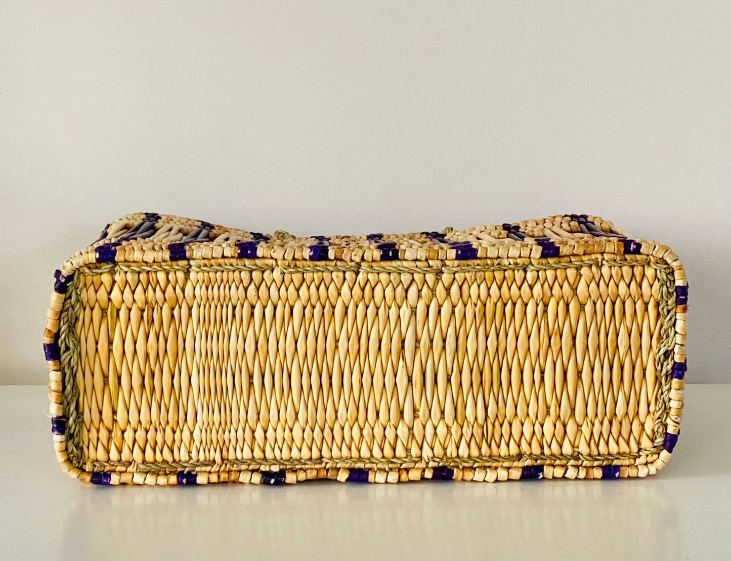 Cabas ajouré en palmier naturel
