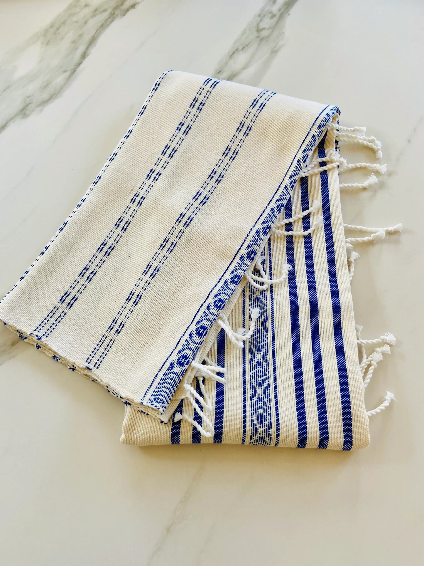 Plaid artisanal à franges