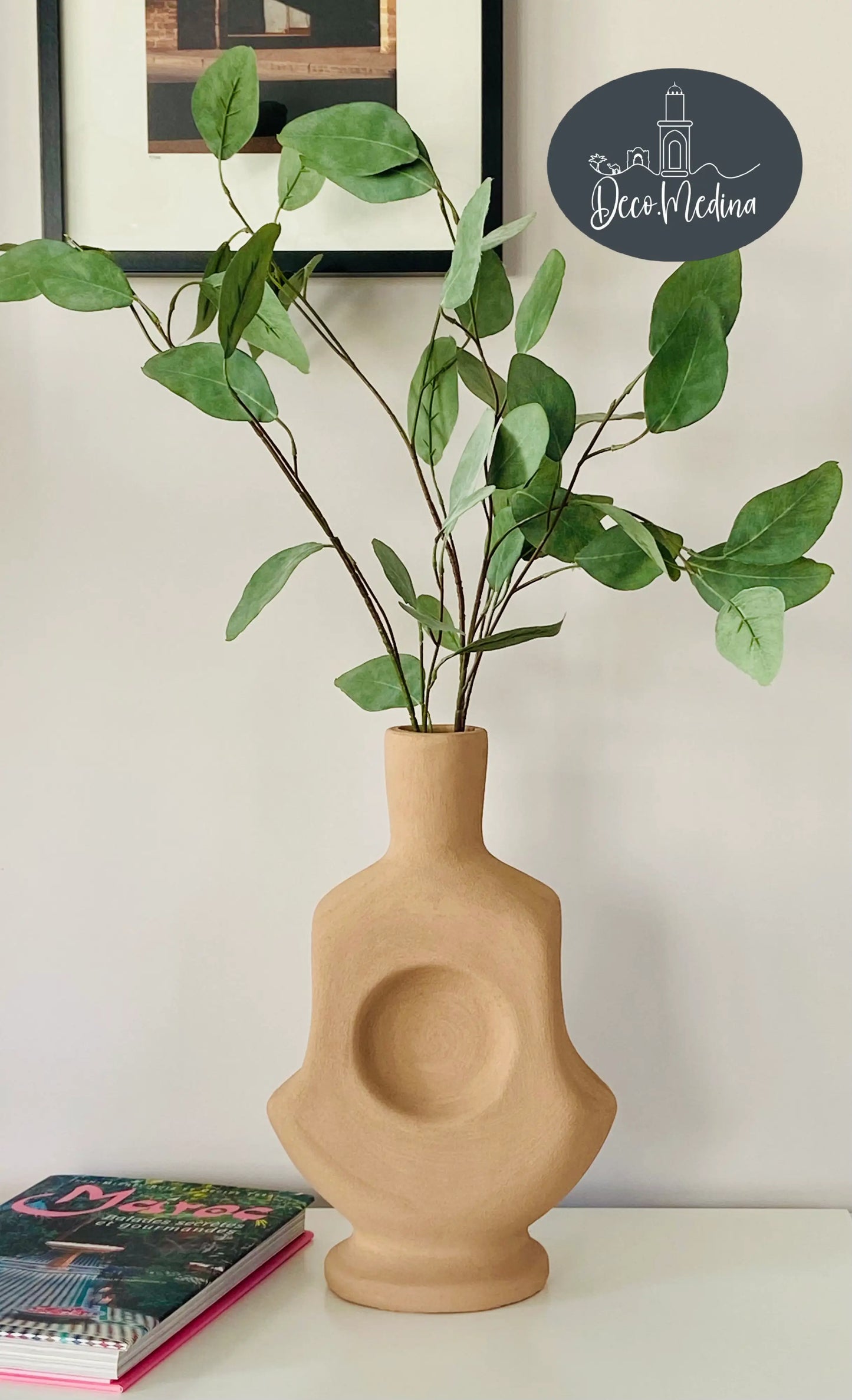 Vase artisanal sablé