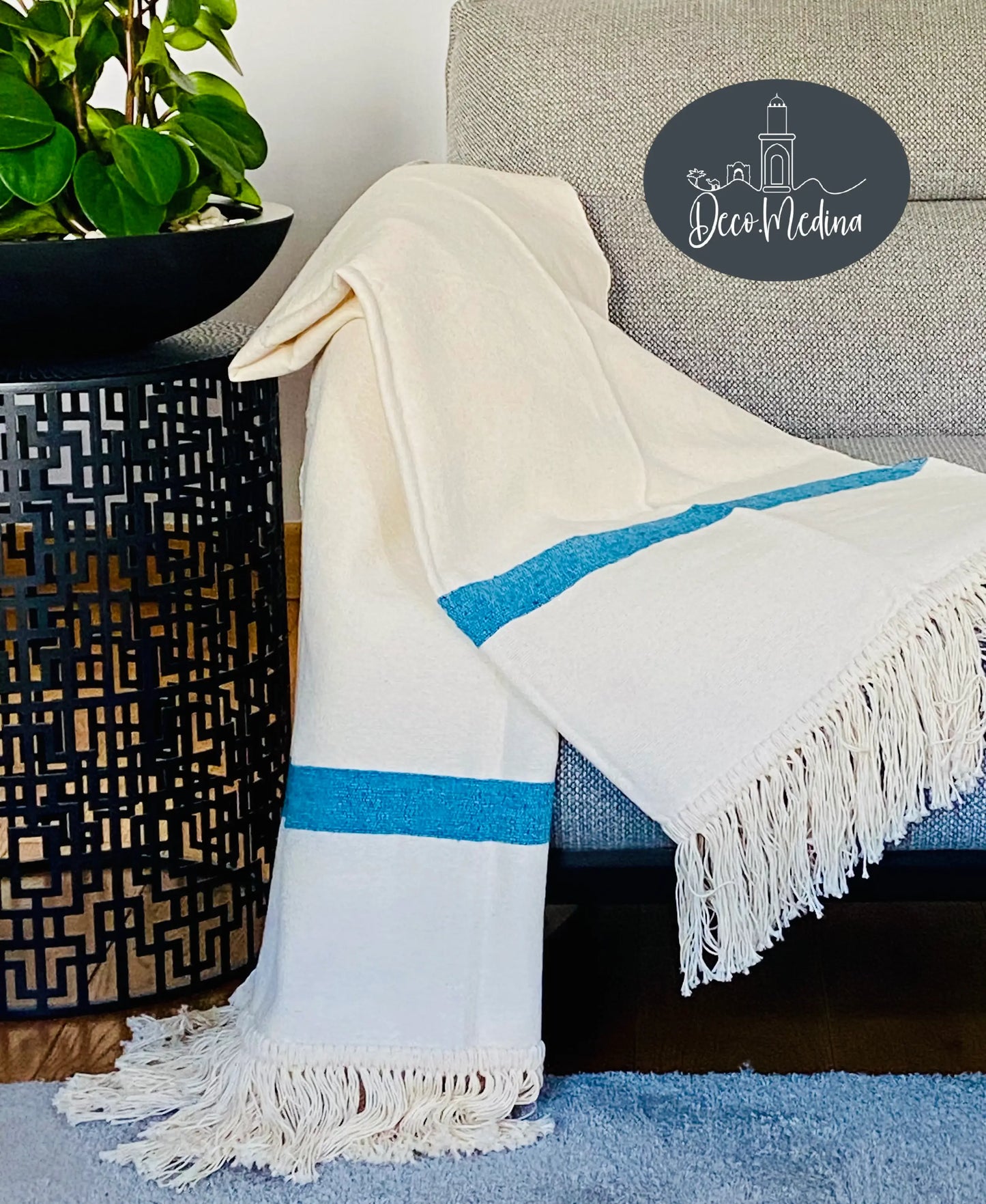 Plaid en coton tissé - Jeté de canapé
