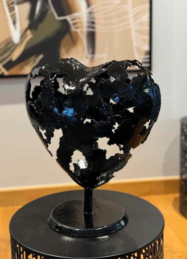 Coeur déco en métal recyclé