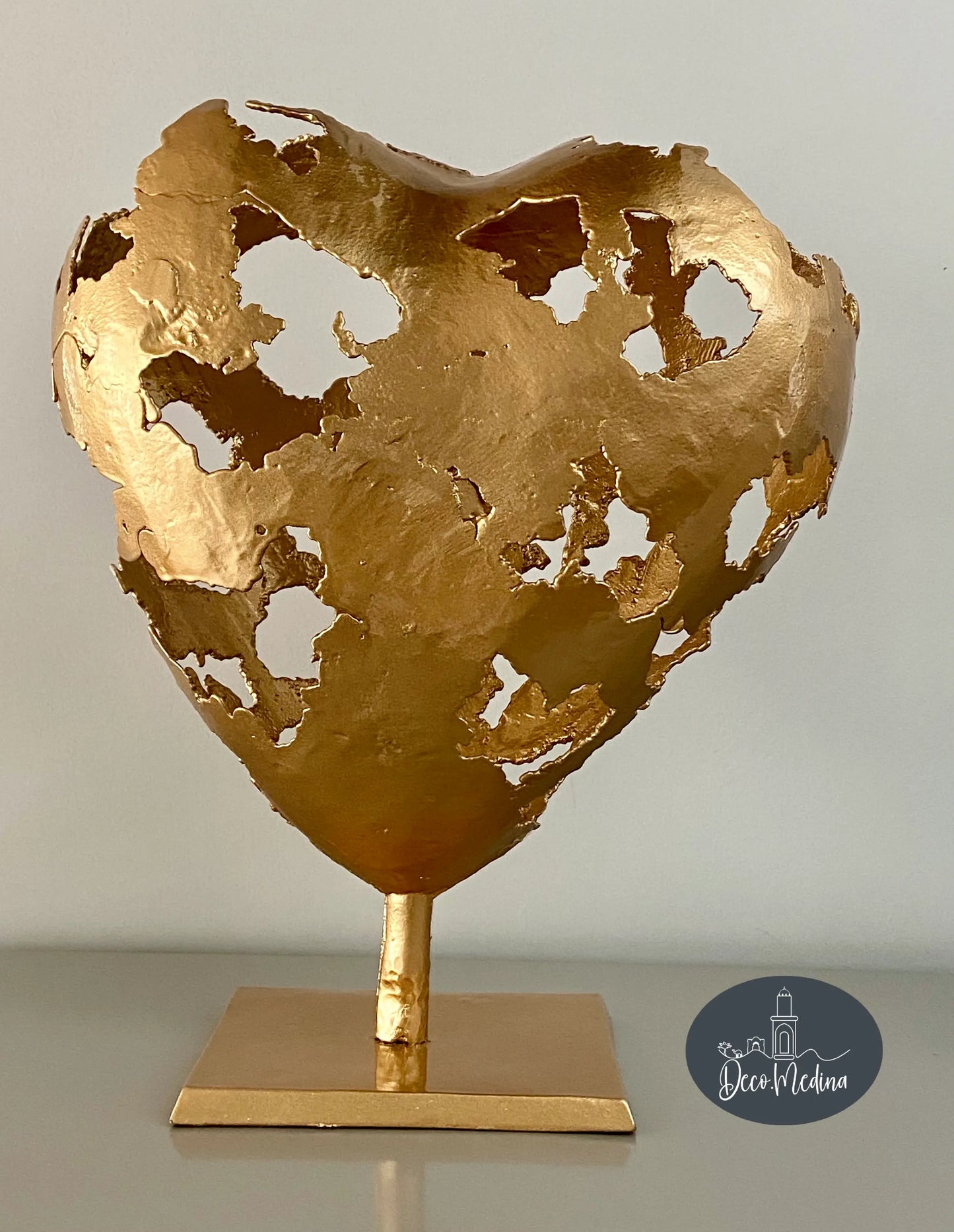 Coeur déco en métal recyclé