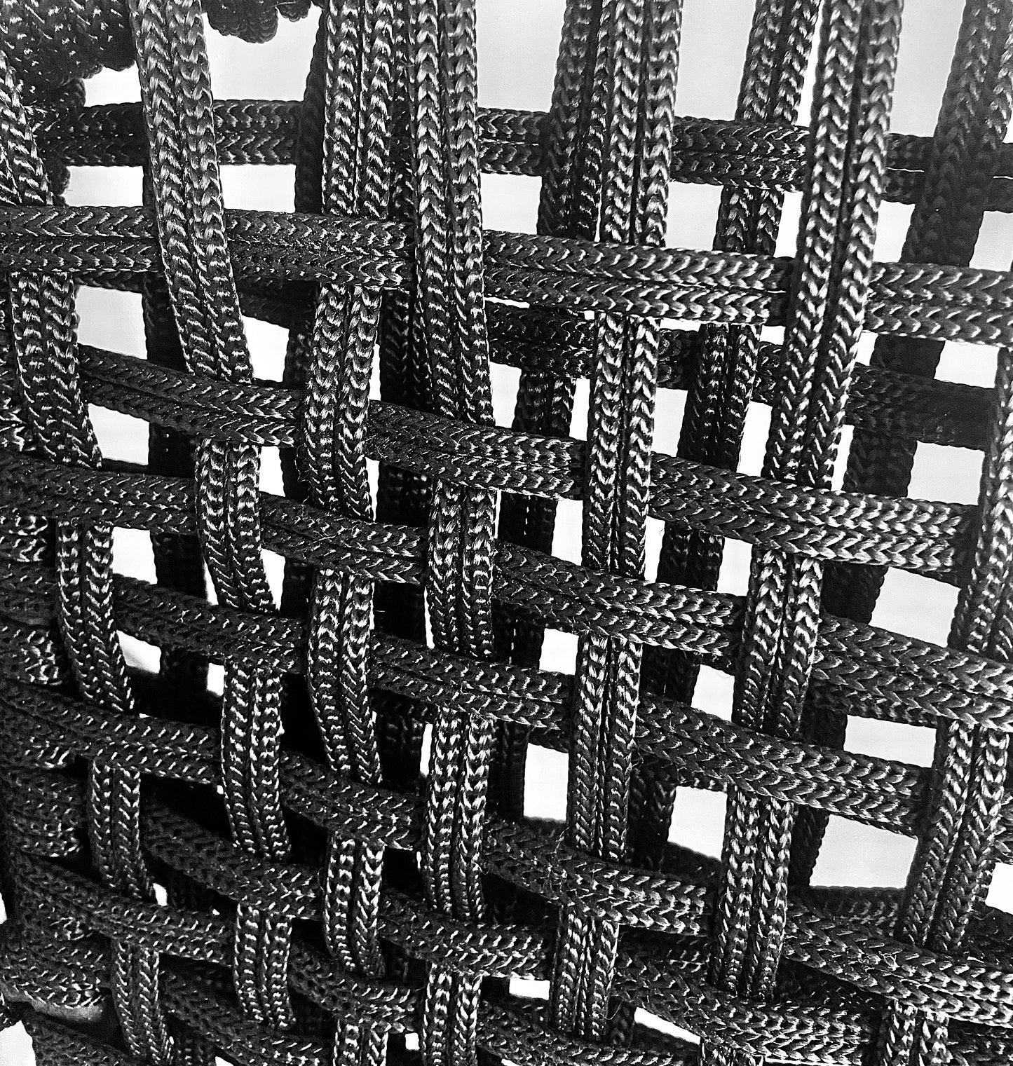 Fauteuil artisanal en corde tressée