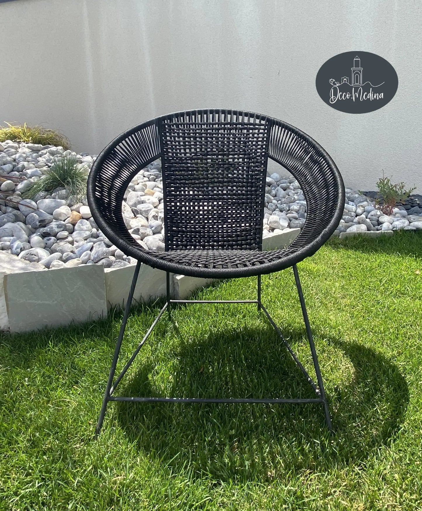 Fauteuil artisanal en corde tressée
