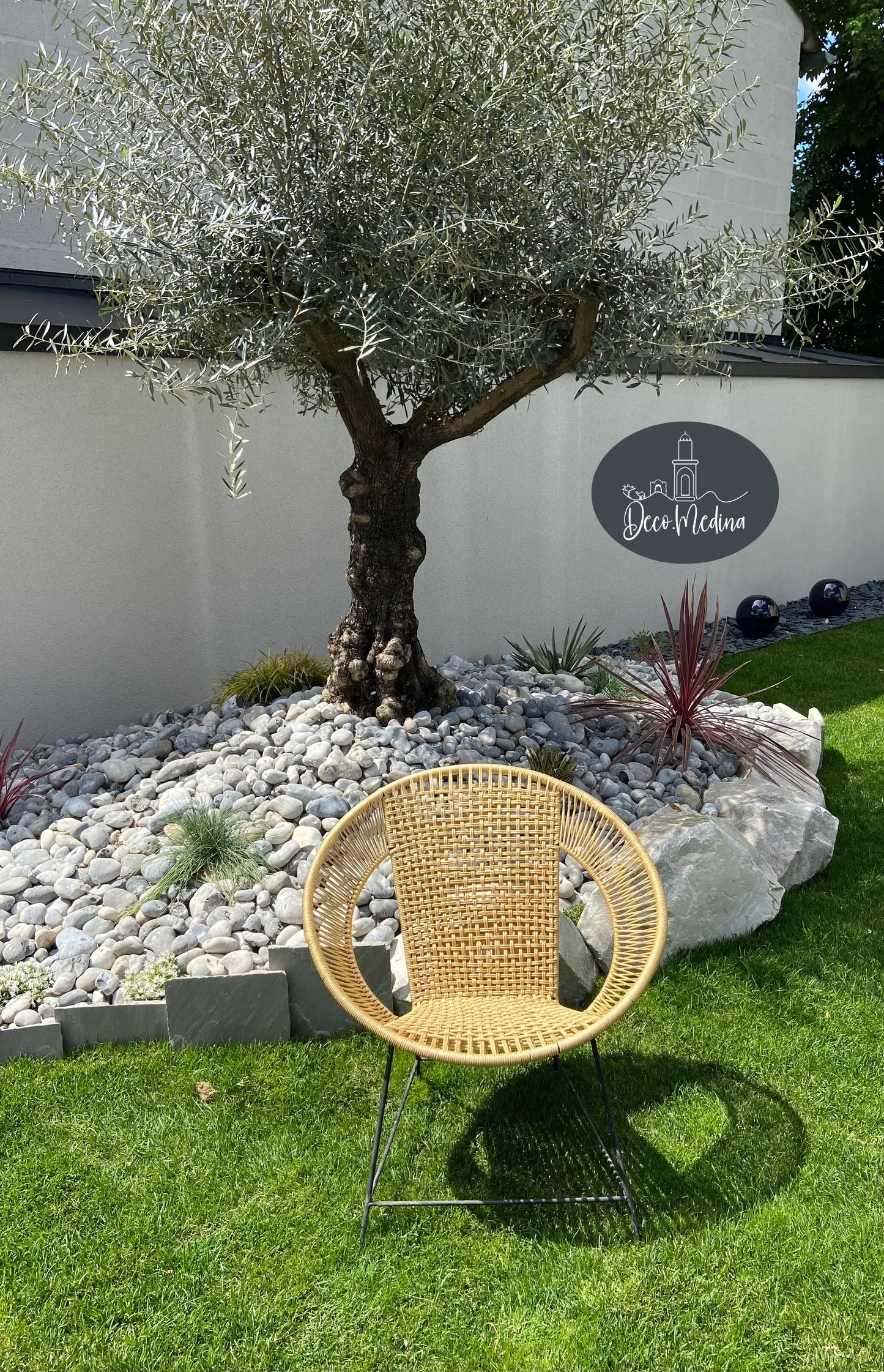 Fauteuil artisanal en corde tressée