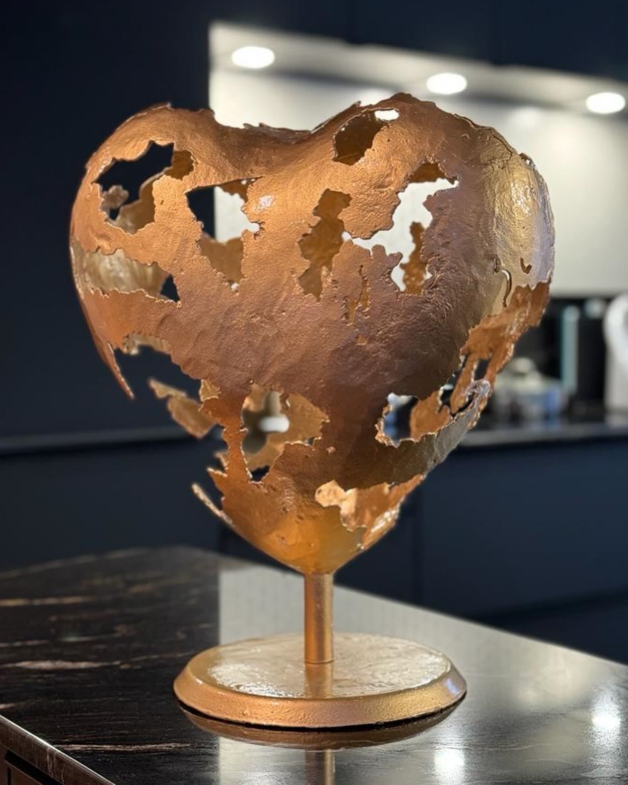 Coeur déco en métal recyclé