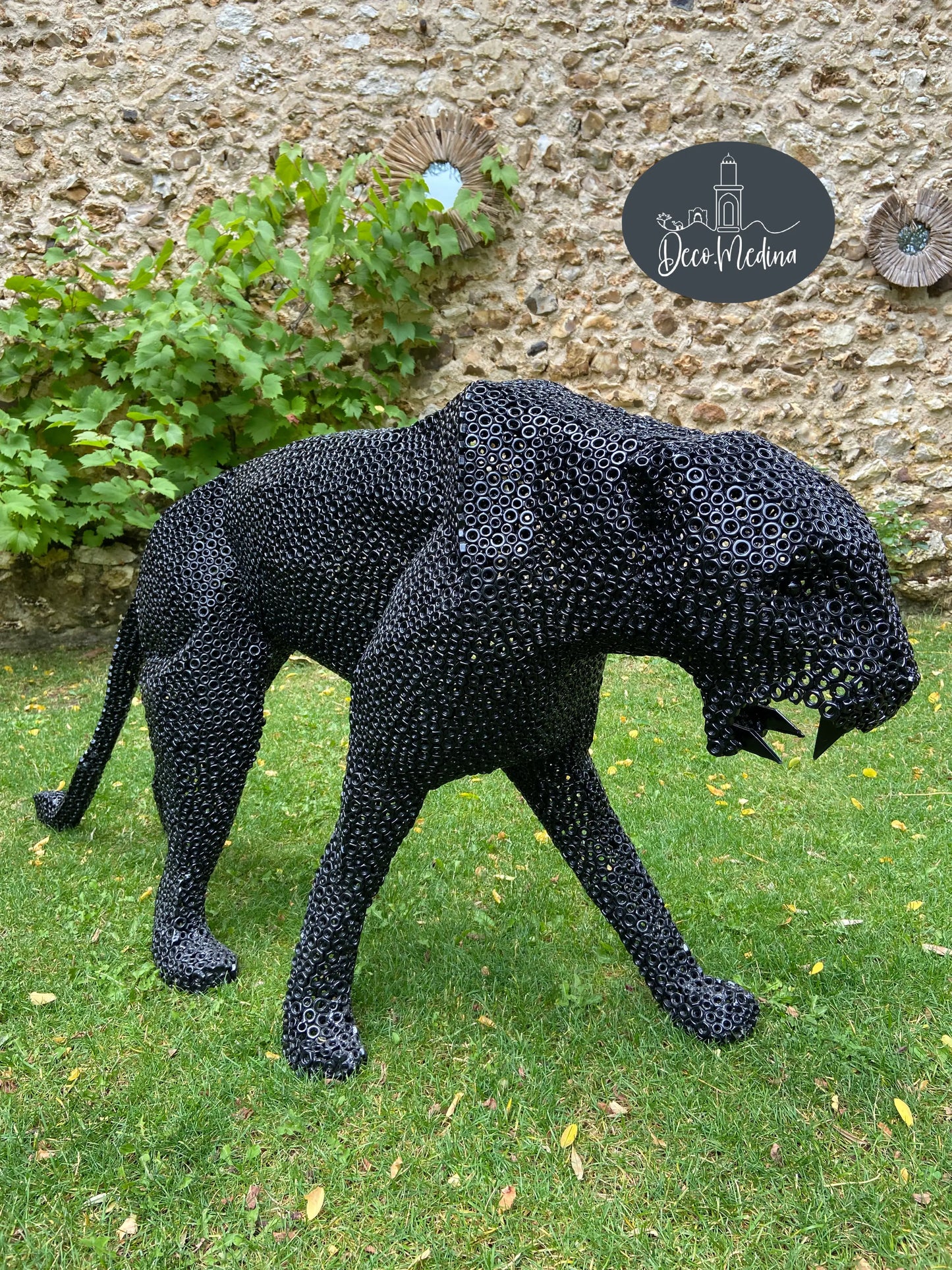 Panthère en métal recyclé - Décor extérieur