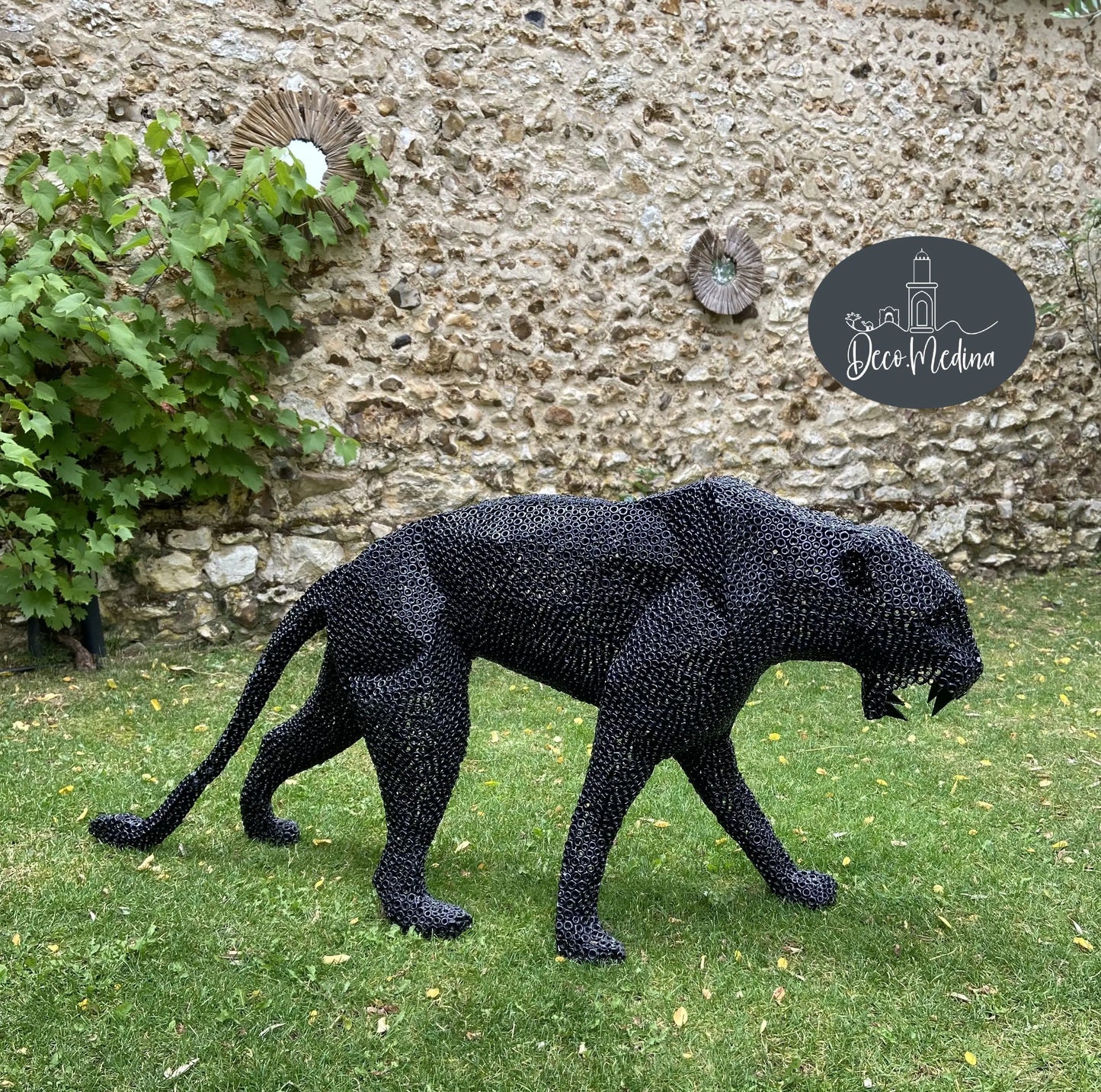 Panthère en métal recyclé - Décor extérieur