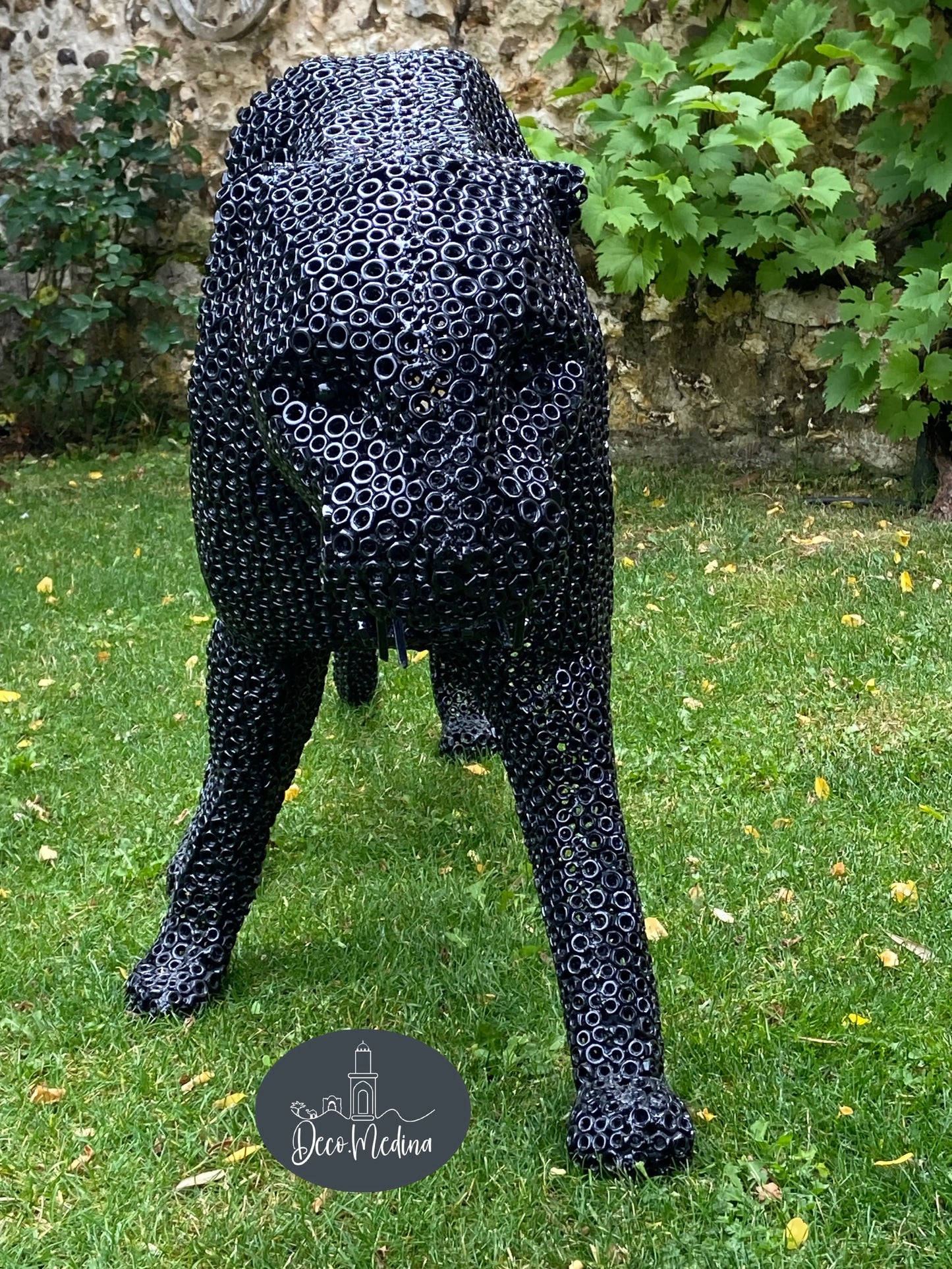 Panthère en métal recyclé - Décor extérieur