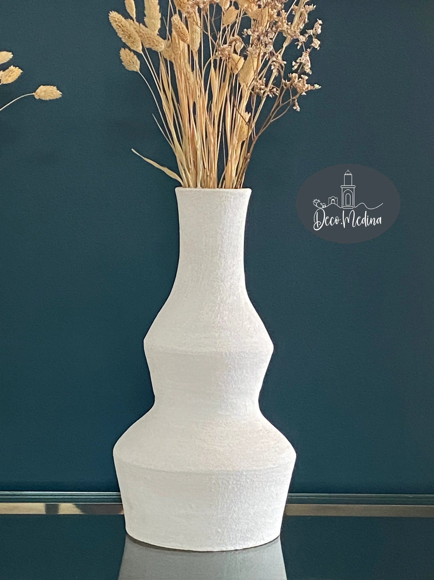 Vase texturé Blanc