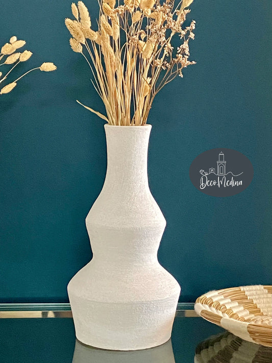 Vase texturé Blanc