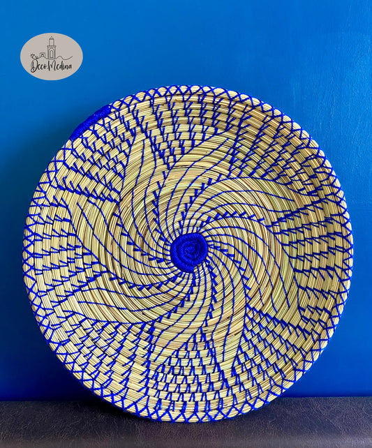 Corbeille berbère bleue 45 cm