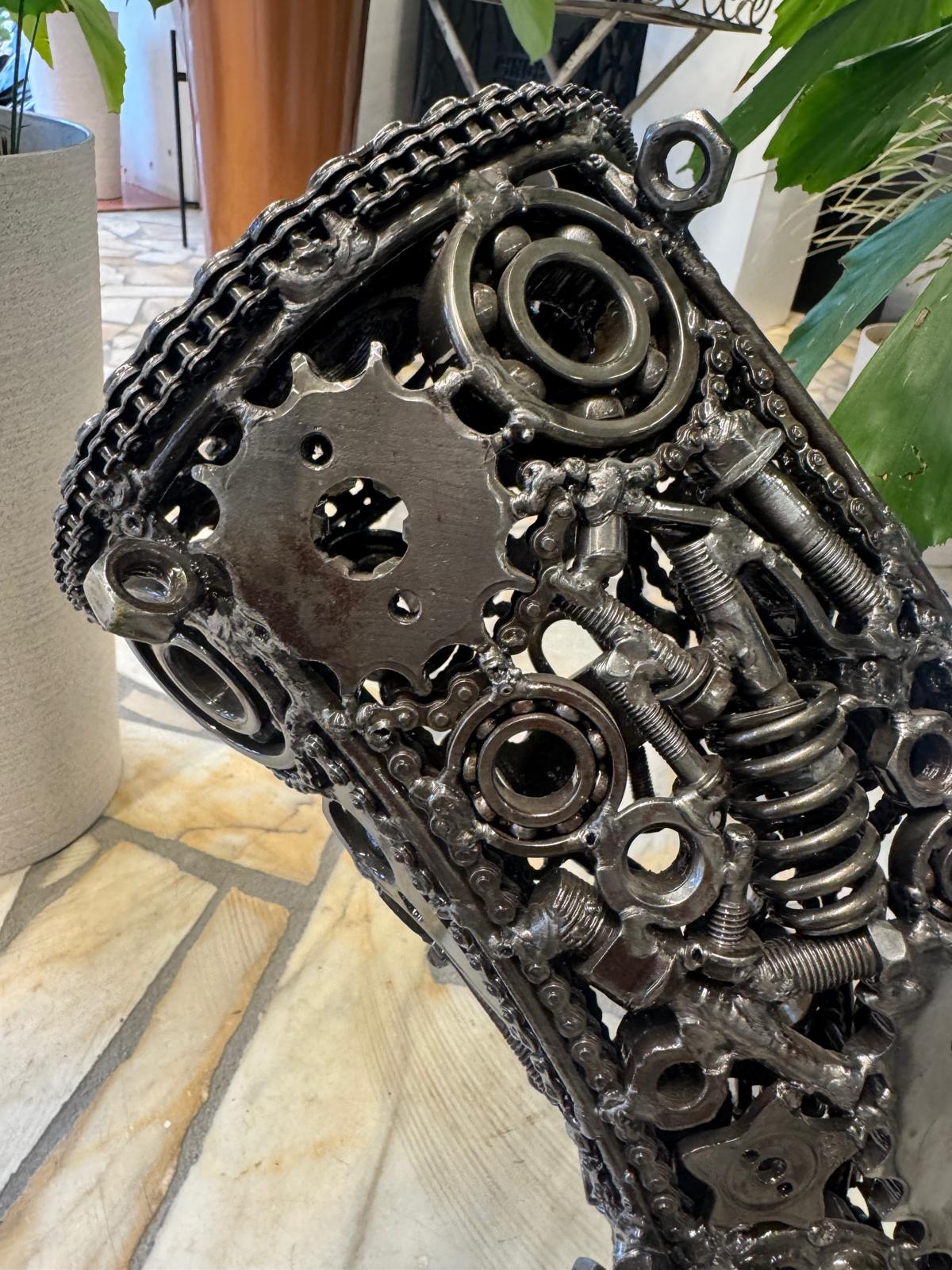 Saxophone en Métal recyclé - H 140 cm