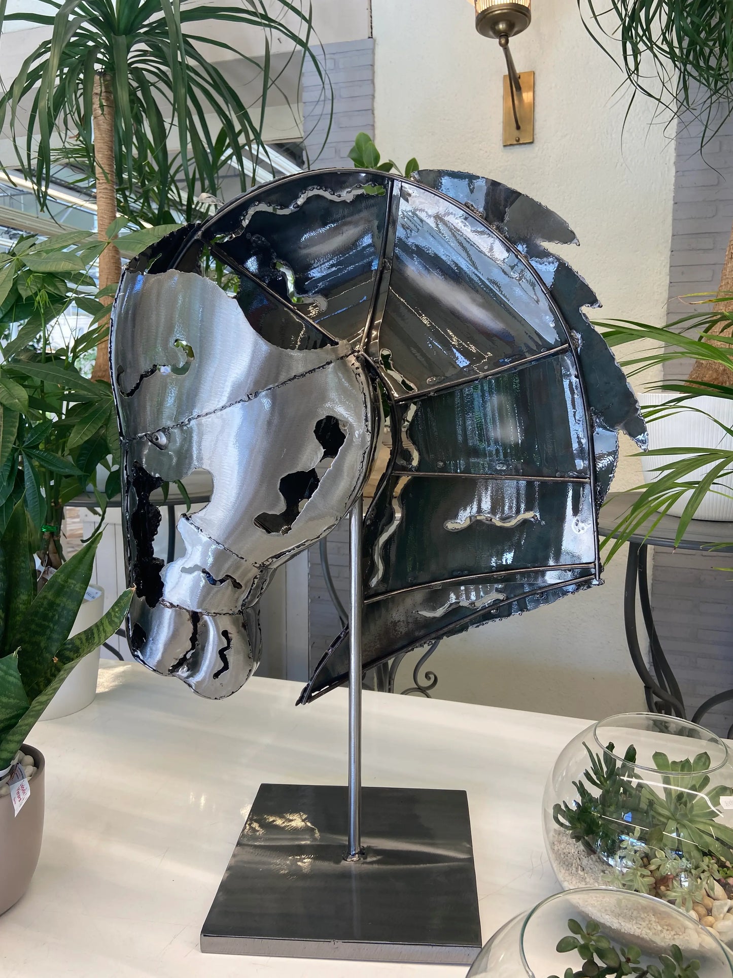 Tête de cheval Déco Argent