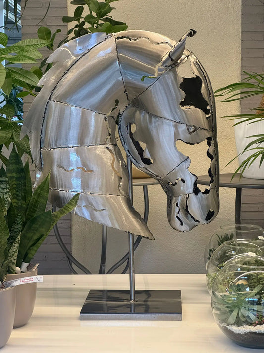 Tête de cheval Déco Argent
