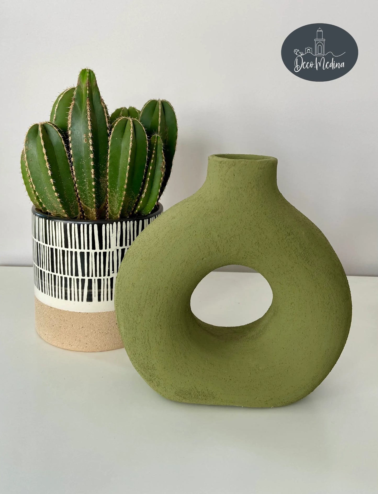 Vase rond vert